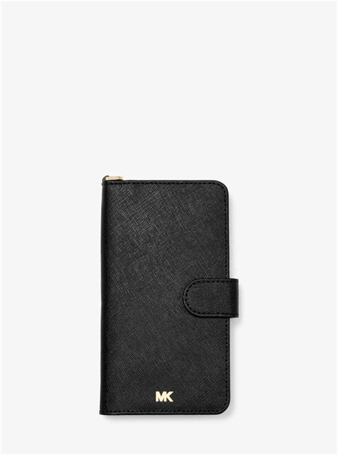 michael kors iphone wallet case|Saffiano Leather Folio Case for iPhone X/XS.